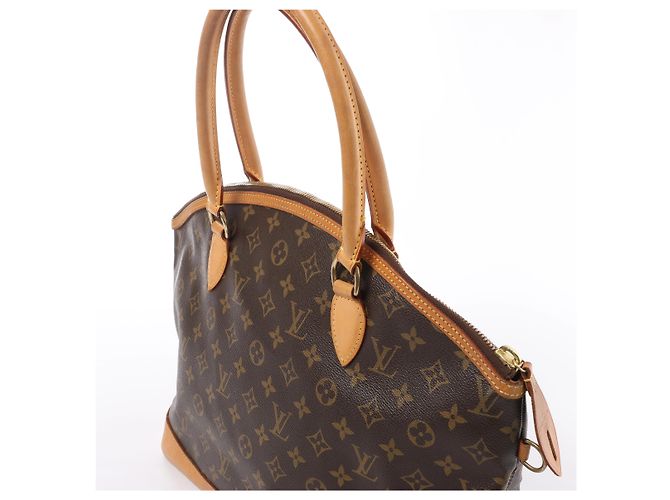 mala de ombro Louis Vuitton Lockit Horizontal Monogram em castanho M40104 - vista 5
