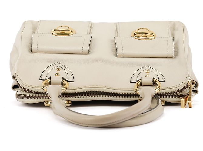 Marc Jacobs Borsa Tote Blake in pelle avorio - vista 4