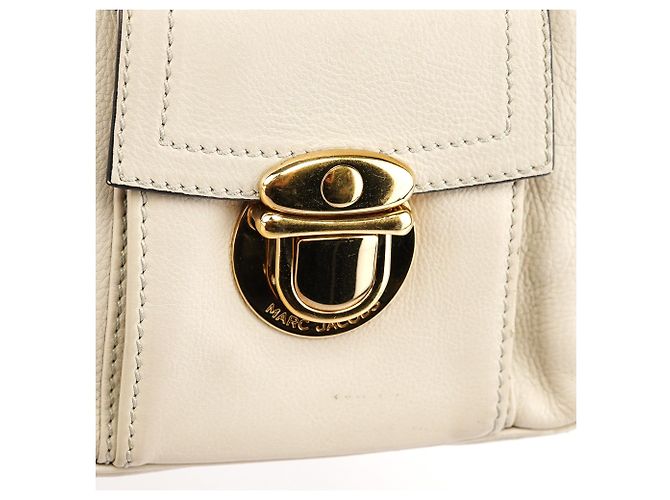 Marc Jacobs Borsa Tote Blake in pelle avorio - vista 6