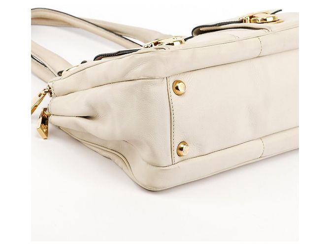 Marc Jacobs Borsa Tote Blake in pelle avorio - vista 7