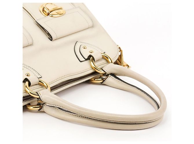 Marc Jacobs Borsa Tote Blake in pelle avorio - vista 9