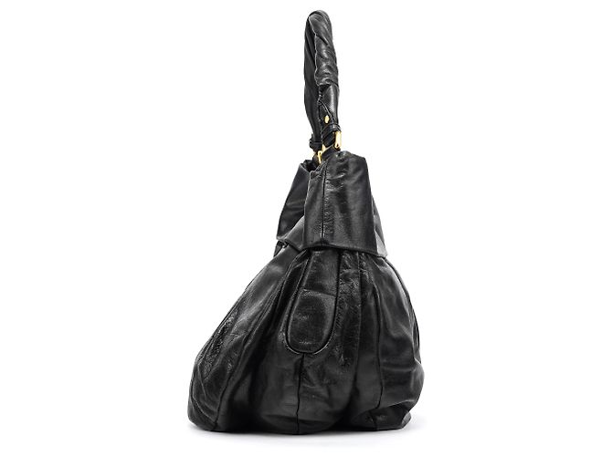 Marc by Marc Jacobs Borsa 2-Way Twisted Q Fran in pelle nera - vista 2