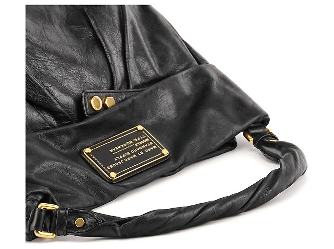 Marc by Marc Jacobs Borsa 2-Way Twisted Q Fran in pelle nera - vista 9