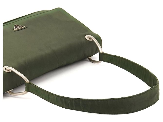 Prada Tessuto Nylon Schultertasche Grün - Ansicht 10