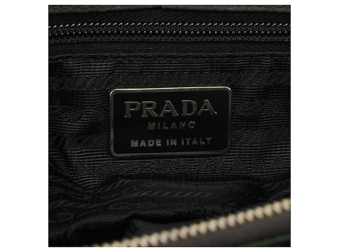 Prada Tessuto Nylon Schultertasche Grün - Ansicht 12