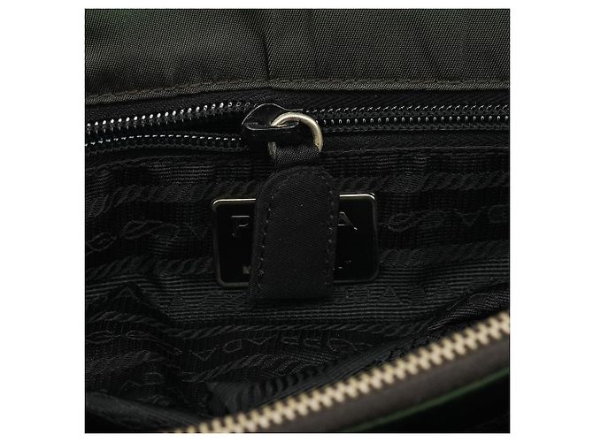 Prada Tessuto Nylon Schultertasche Grün - Ansicht 13