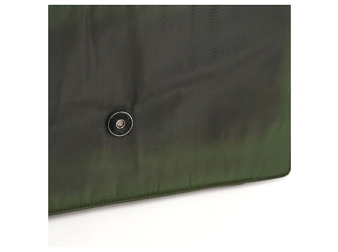 Prada Tessuto Nylon Schultertasche Grün - Ansicht 15