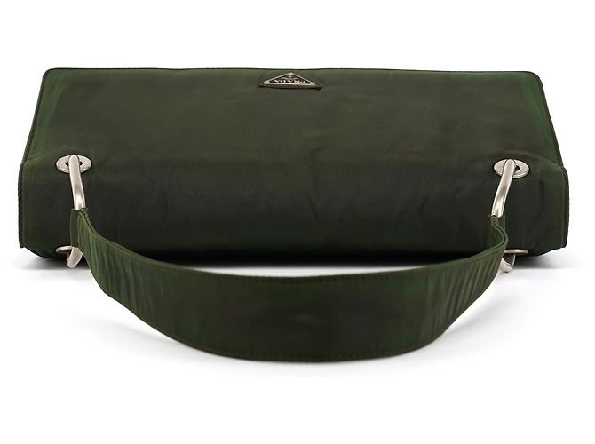 Prada Tessuto Nylon Schultertasche Grün - Ansicht 4