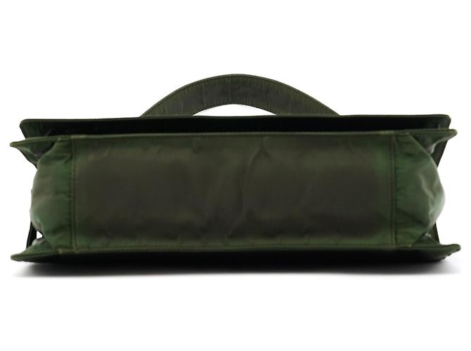 Prada Tessuto Nylon Schultertasche Grün - Ansicht 5