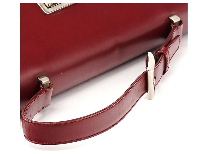 Prada Bolso de asa superior de piel Vitello burdeos - vista 9
