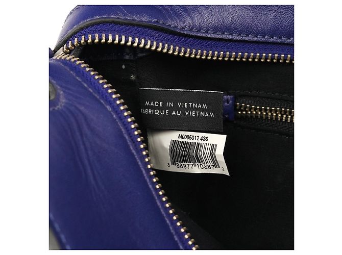 Marc by Marc Jacobs Bolsa Bowling Clássica 2-Way em Couro Azul Cobalto - vista 14