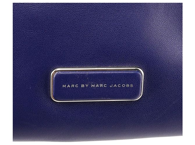 Marc by Marc Jacobs Bolsa Bowling Clássica 2-Way em Couro Azul Cobalto - vista 6