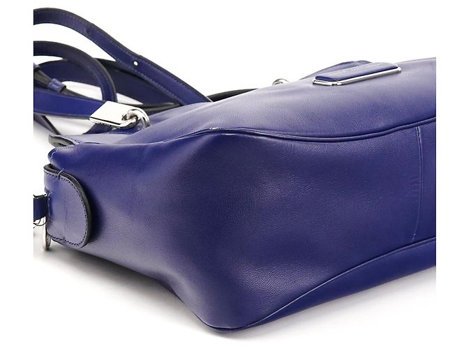 Marc by Marc Jacobs Bolsa Bowling Clássica 2-Way em Couro Azul Cobalto - vista 9