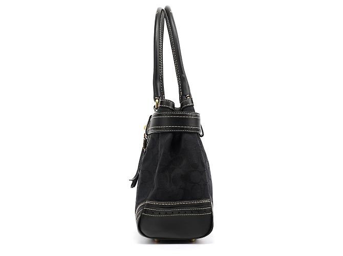 Coach 10508 Borsa Tote Hamptons in tela Signature nera - vista 2