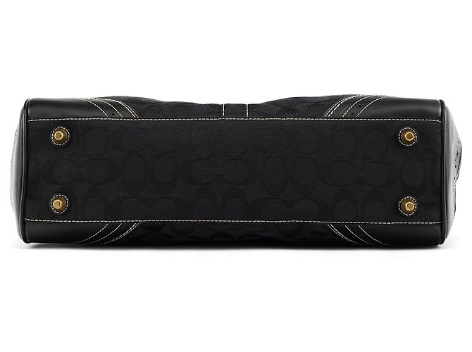 Coach 10508 Borsa Tote Hamptons in tela Signature nera - vista 4