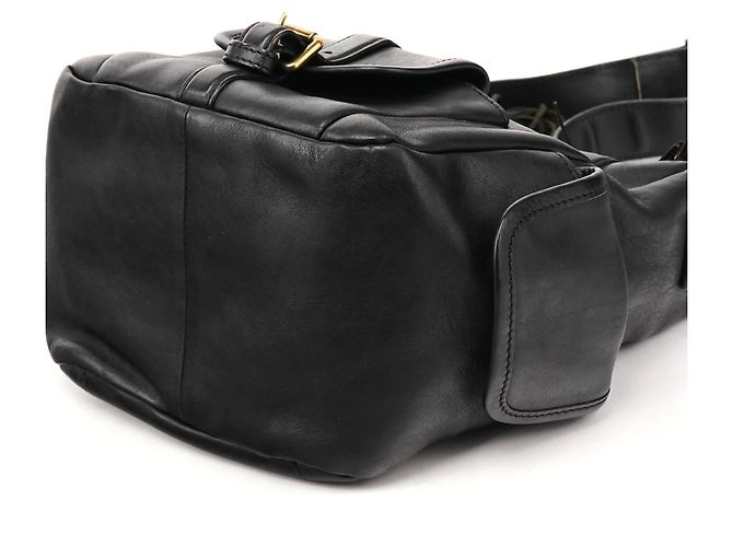Chloé 03156-12 Borsa a tracolla Hobo con tasca in pelle nera - vista 8