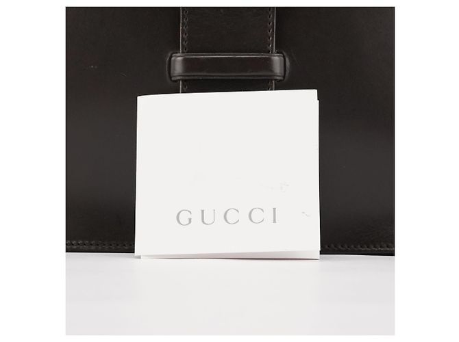Gucci Borsa 2-Way in pelle marrone scuro con testa di serpente 2004 - vista 11