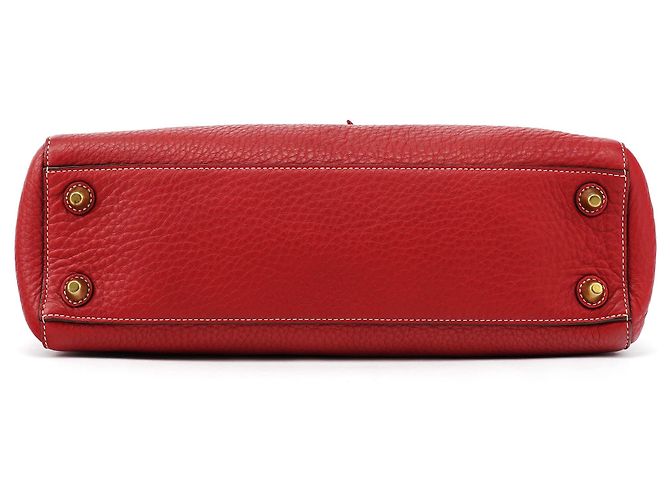 Coach 10212 Borsa Tote Hamptons in pelle martellata rossa - vista 4