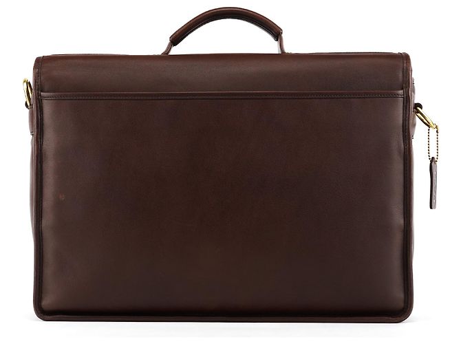 Coach Borsa Metropolitan 2-Way in pelle Dark Brown 0542 - vista 3