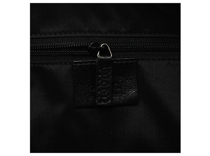 Gucci 000 0531 Borsa a Tracolla Hobo in Pelle Nera Bamboo - vista 12