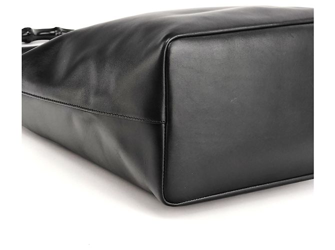 Gucci 000 0531 Borsa a Tracolla Hobo in Pelle Nera Bamboo - vista 8