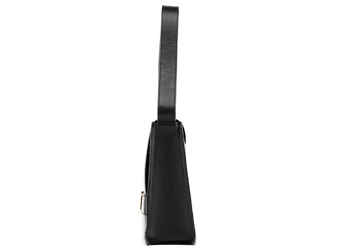 Gucci 001 1274 Borsa a tracolla quadrata G in pelle nera - vista 2