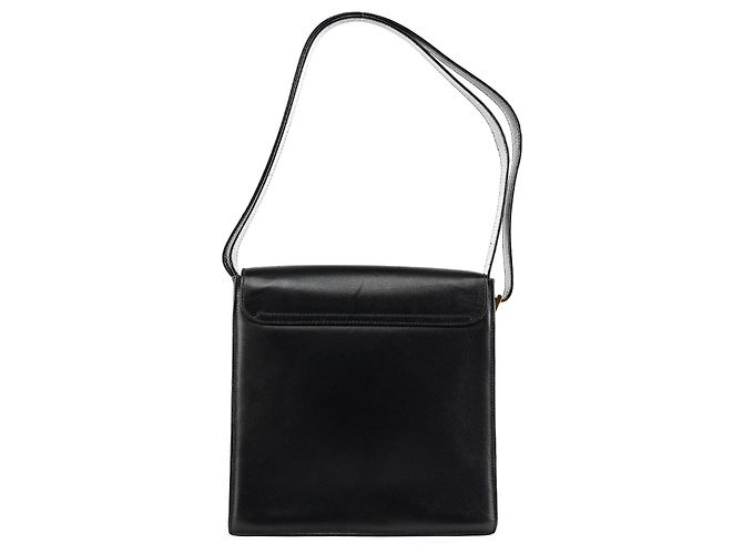 Gucci 001 1274 Borsa a tracolla quadrata G in pelle nera - vista 3