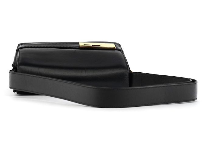 Gucci 001 1274 Borsa a tracolla quadrata G in pelle nera - vista 4