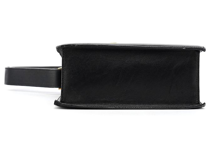 Gucci 001 1274 Borsa a tracolla quadrata G in pelle nera - vista 5