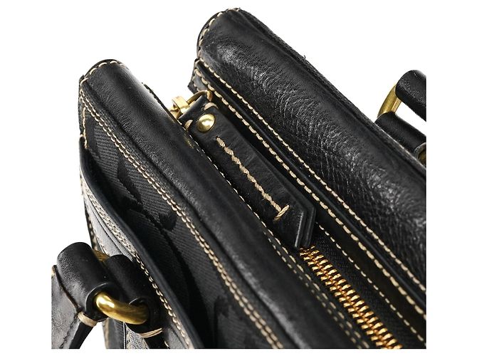 Coach 11645 Borsa Tote Turnlock in Signature Canvas nero - vista 11