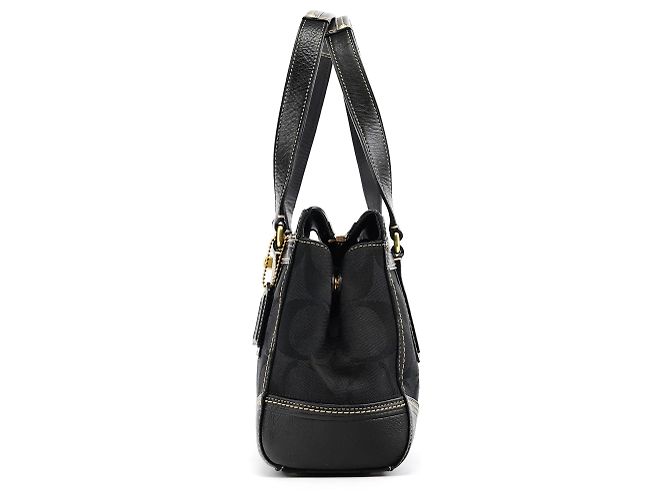 Coach 11645 Borsa Tote Turnlock in Signature Canvas nero - vista 2