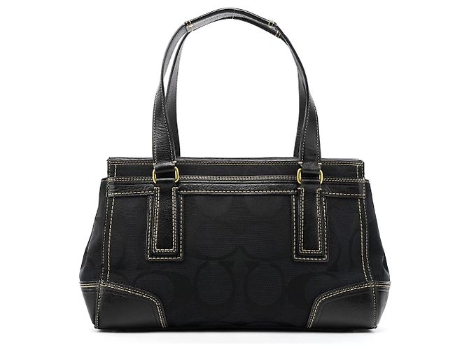 Coach 11645 Borsa Tote Turnlock in Signature Canvas nero - vista 3
