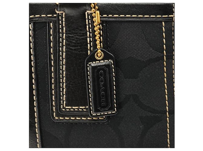 Coach 11645 Borsa Tote Turnlock in Signature Canvas nero - vista 7
