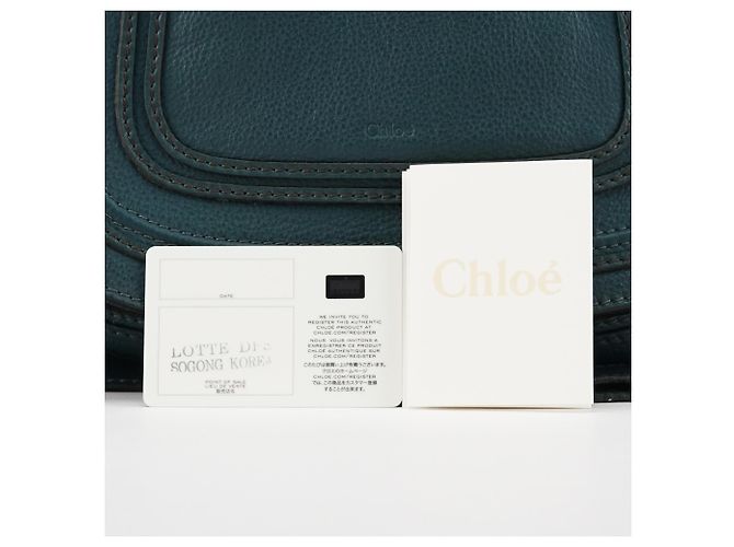 Chloé Marcie 2-Way Tasche aus Leder in Navy - Ansicht 11