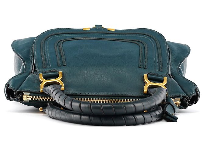 Chloé Marcie 2-Way Tasche aus Leder in Navy - Ansicht 4