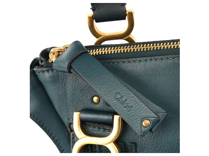 Chloé Marcie 2-Way Tasche aus Leder in Navy - Ansicht 7