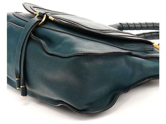 Chloé Marcie 2-Way Tasche aus Leder in Navy - Ansicht 9