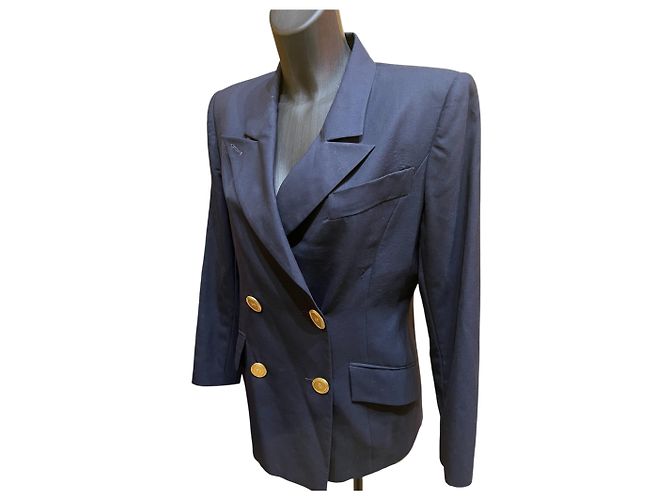 Giacca sartoriale Christian Dior blu notte - vista 2