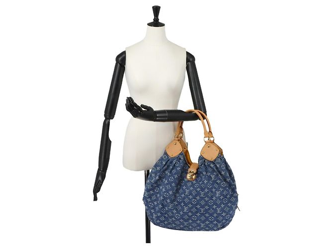 Borsa a tracolla Louis Vuitton Monogram Denim XL - vista 10