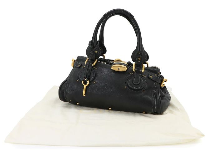 Borsa Chloé Paddington in pelle nera - vista 2