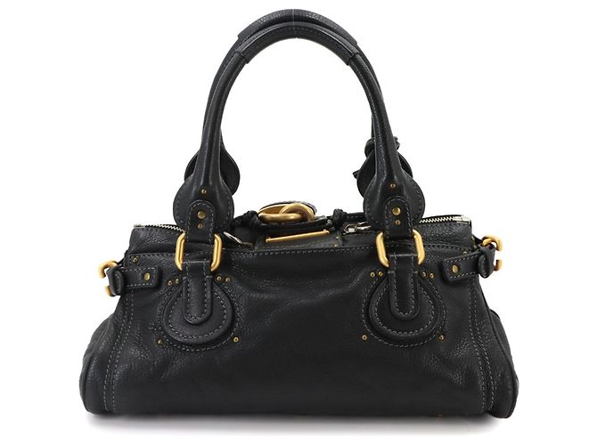 Borsa Chloé Paddington in pelle nera - vista 3