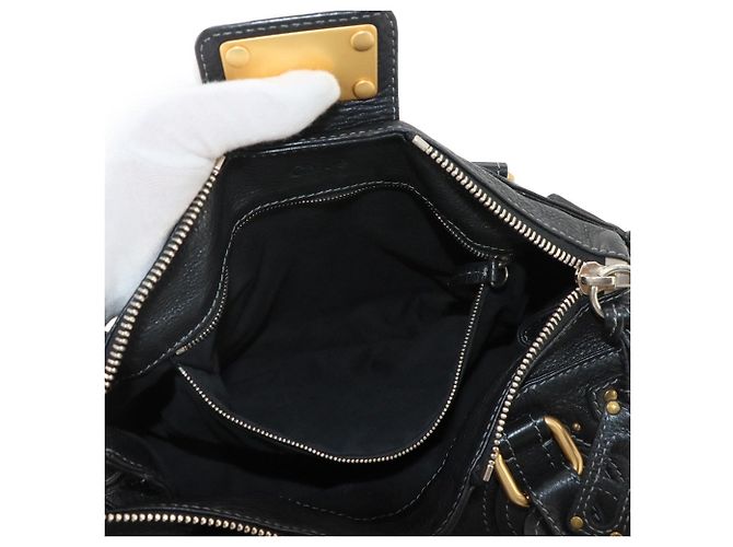 Borsa Chloé Paddington in pelle nera - vista 9