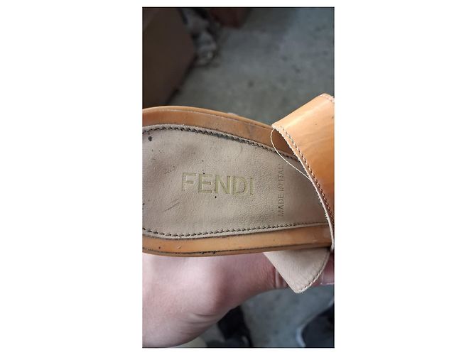 Fendi Leder Plateauschuhe Peep-Toe - Ansicht 4