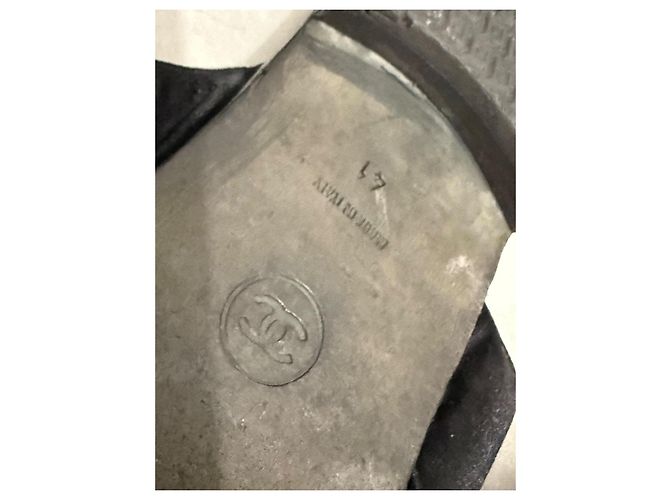 Chanel Leder Flip-Flops Schwarz - Ansicht 7
