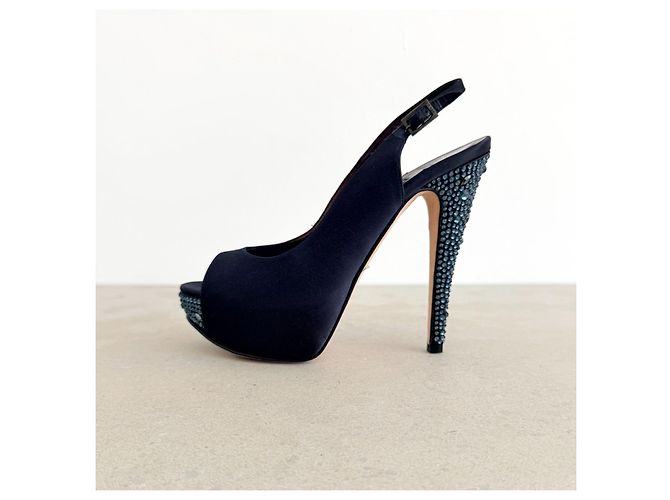 Gina London Décolleté Slingback Platform Satin e Cristalli - vista 3
