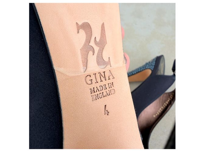 Gina London Décolleté Slingback Platform Satin e Cristalli - vista 8