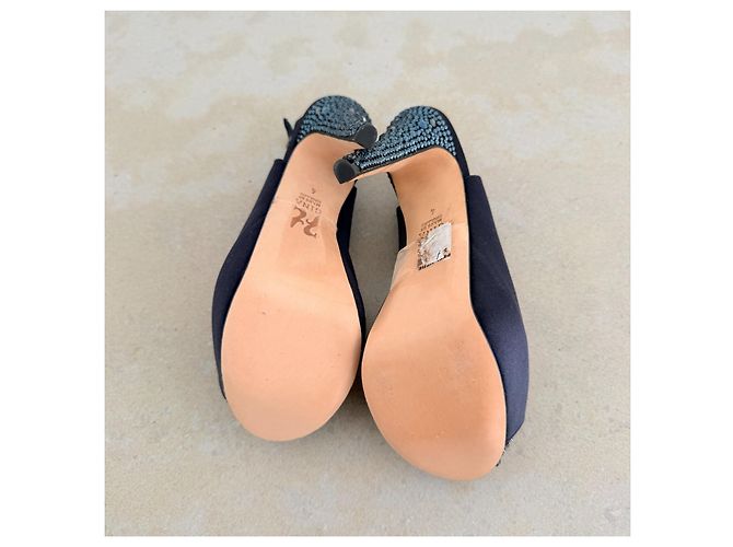 Gina London Décolleté Slingback Platform Satin e Cristalli - vista 9