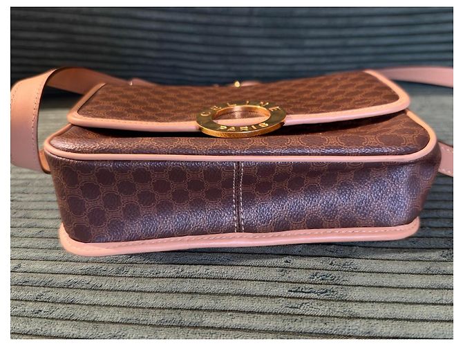 Céline Celine Triomphe Macadam Shoulder Bag Brown - view 6