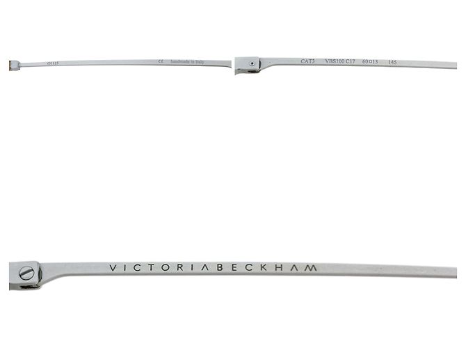 Victoria Beckham Occhiali da sole aviator a specchio VBS100 in metallo bianco 145mm - vista 5