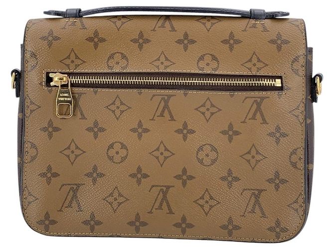 Louis Vuitton Bolsa de Ombro Metis Monogram Reverse em Lona Castanha e Bege - vista 3
